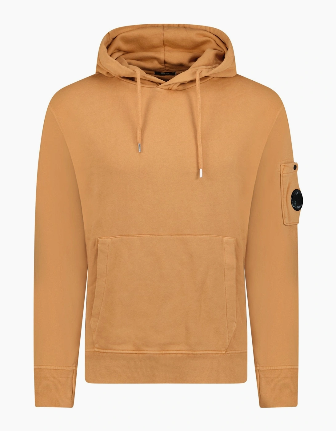 CP Company Lens Diagonal Raised Fleece Hoodie Apricot