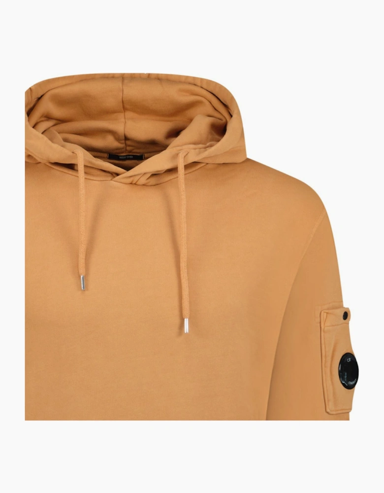 CP Company Lens Diagonal Raised Fleece Hoodie Apricot