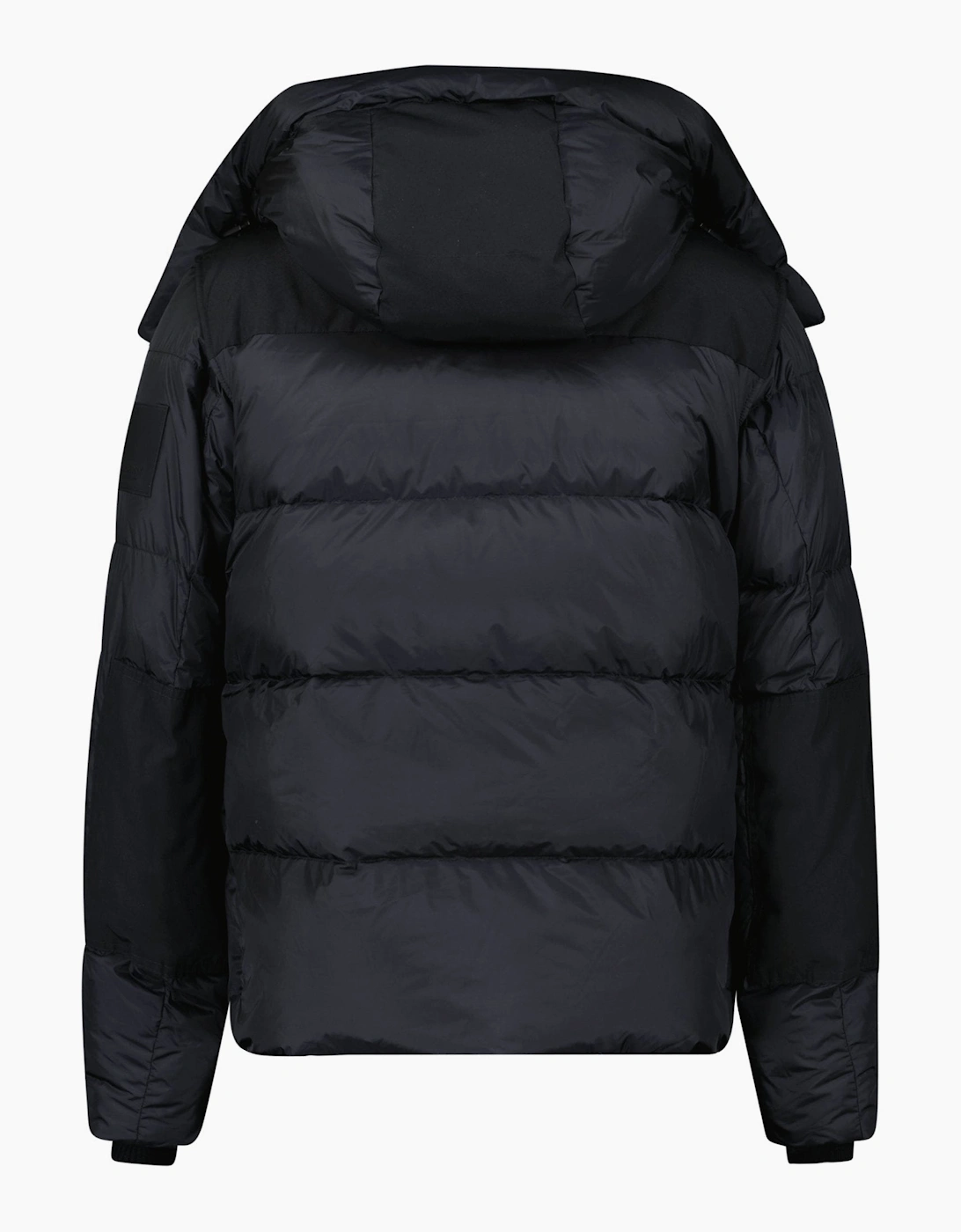 Burberry 'Leeds' Detachable Sleeve Hooded Down Jacket Black