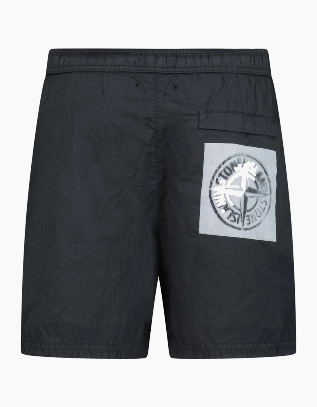 Stone Island Large Compass Logo Swim Shorts Black