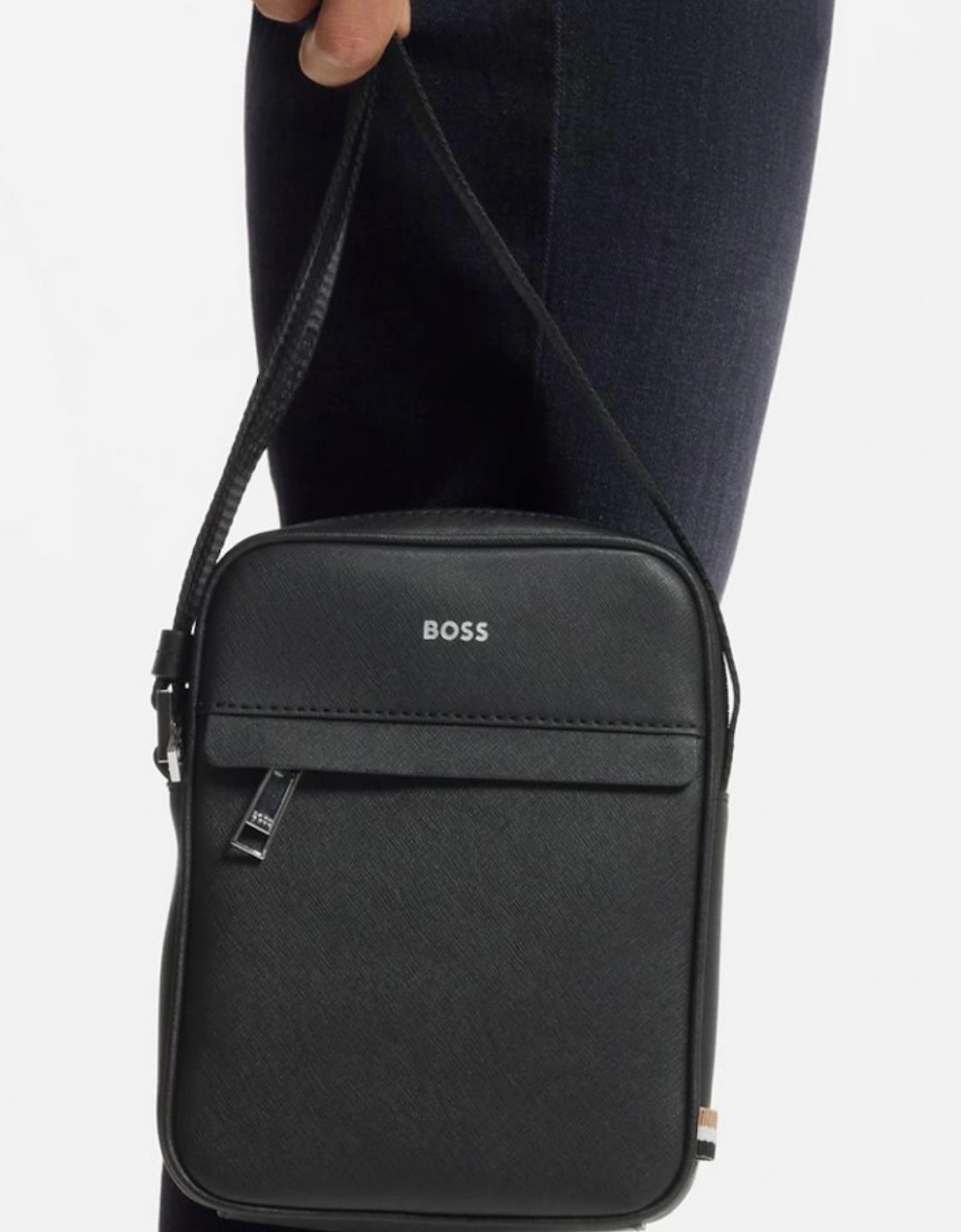Zair Recycled Leather Reporter Bag