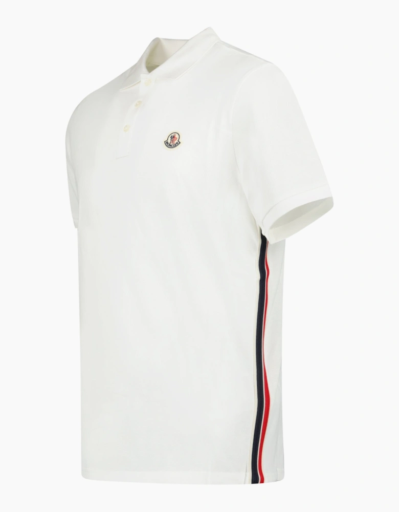 Moncler Logo Patch Polo White