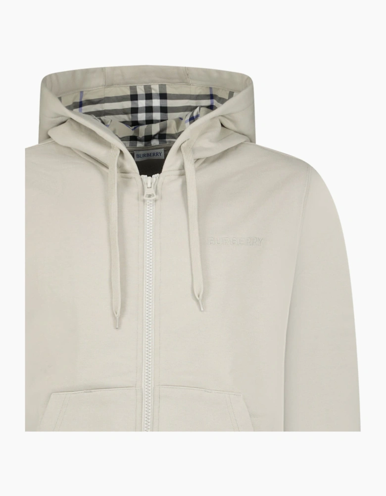 Burberry 'Hove' Check Hoodie Lichen
