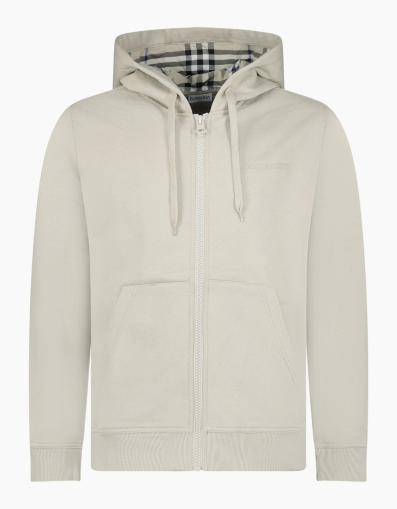 Burberry 'Hove' Check Hoodie Lichen
