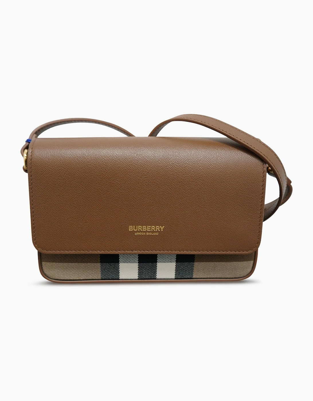 Burberry 'New Hampshire' Leather Shoulder Bag Earth Brown