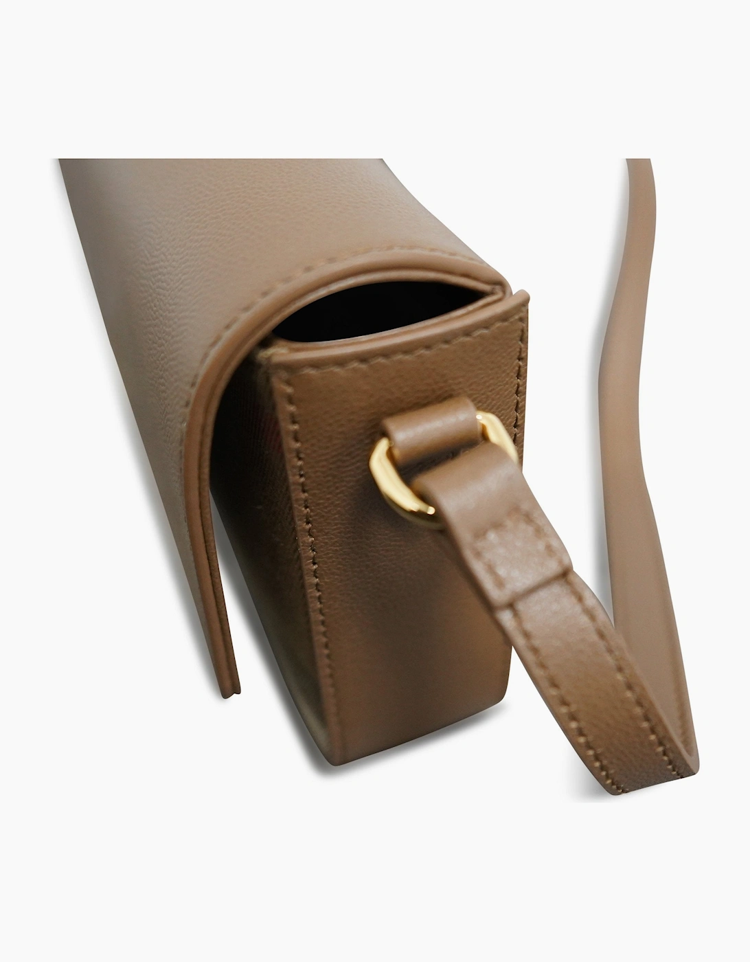 Burberry 'New Hampshire' Leather Shoulder Bag Earth Brown