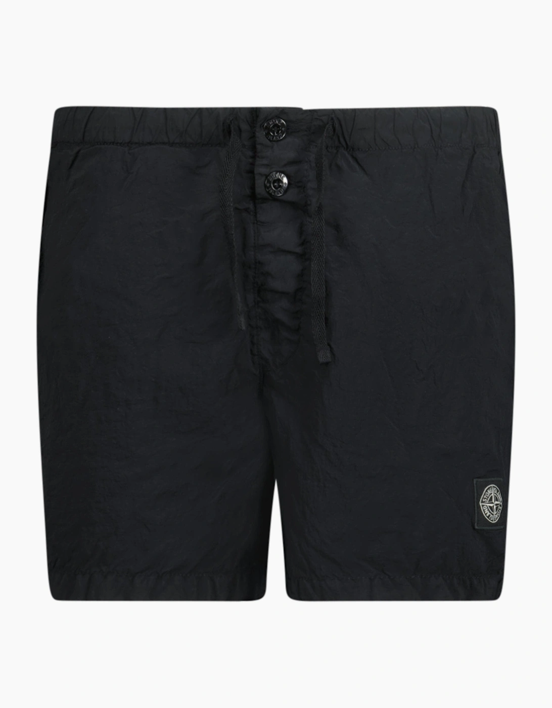 Stone Island Nylon Metal Button Swim Shorts Black
