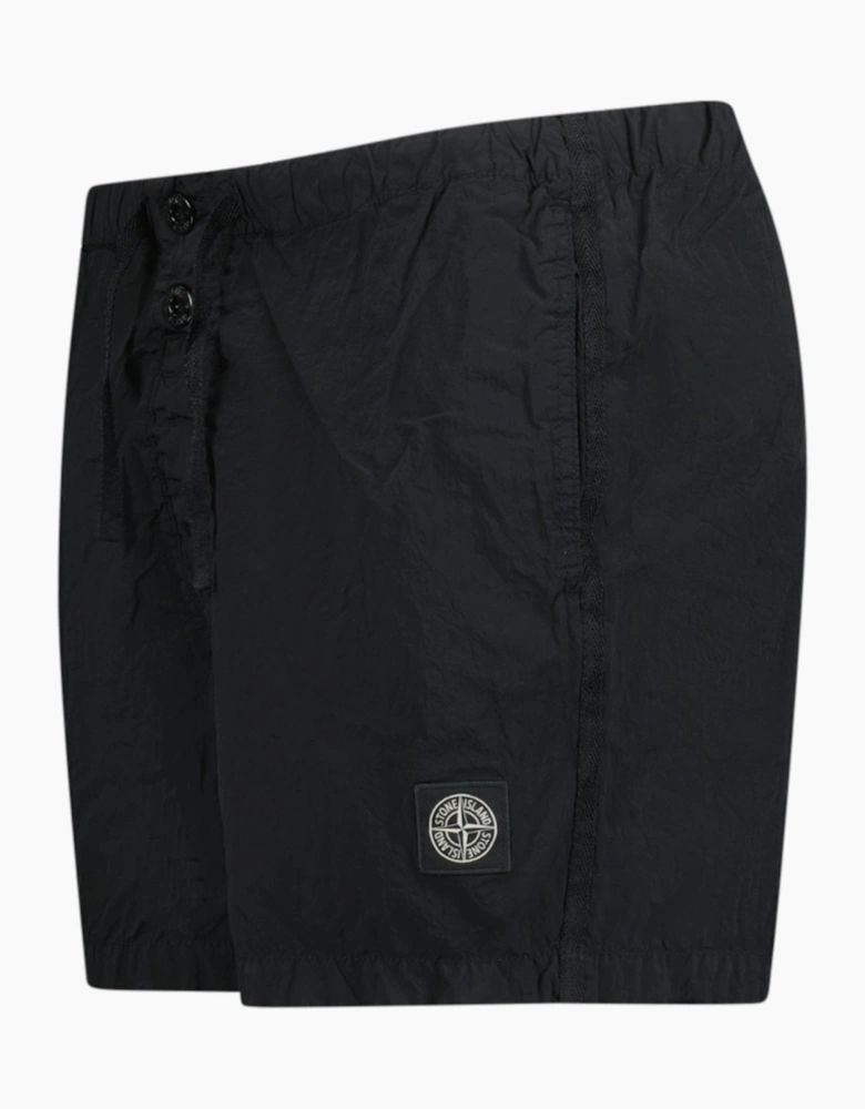 Stone Island Nylon Metal Button Swim Shorts Black