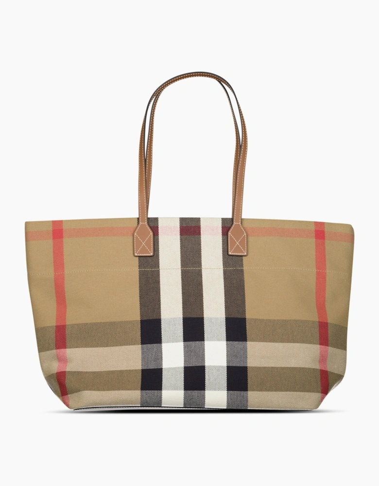 Burberry Check Canvas Medium London Tote Bag