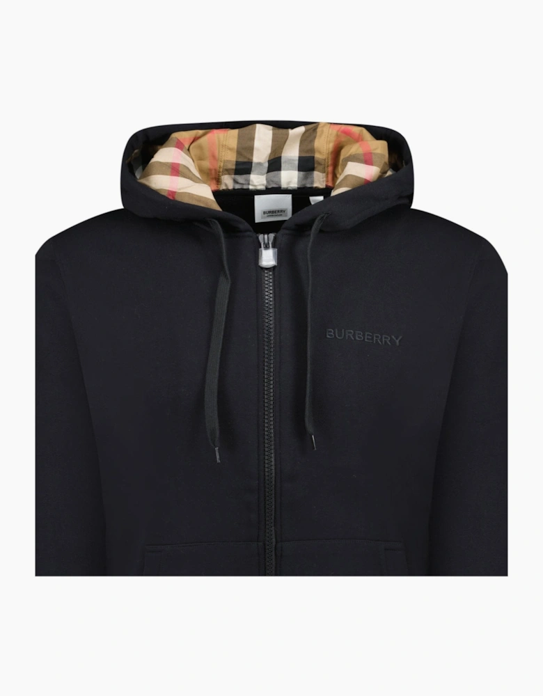 Burberry 'Hove' Check Hoodie Black