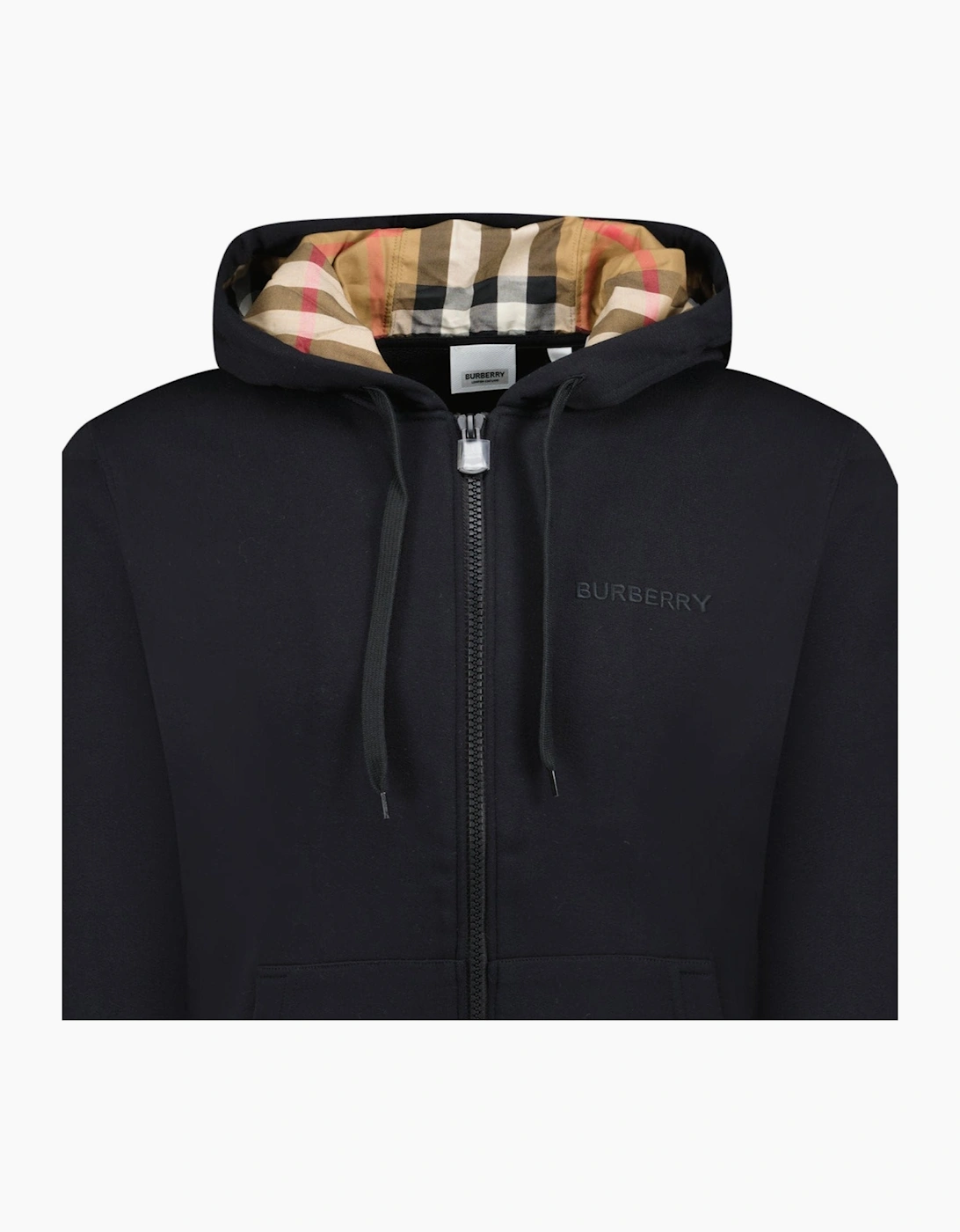 Burberry 'Hove' Check Hoodie Black