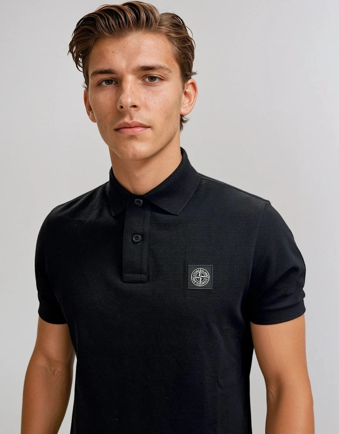 Stone Island Compass Logo Polo Black