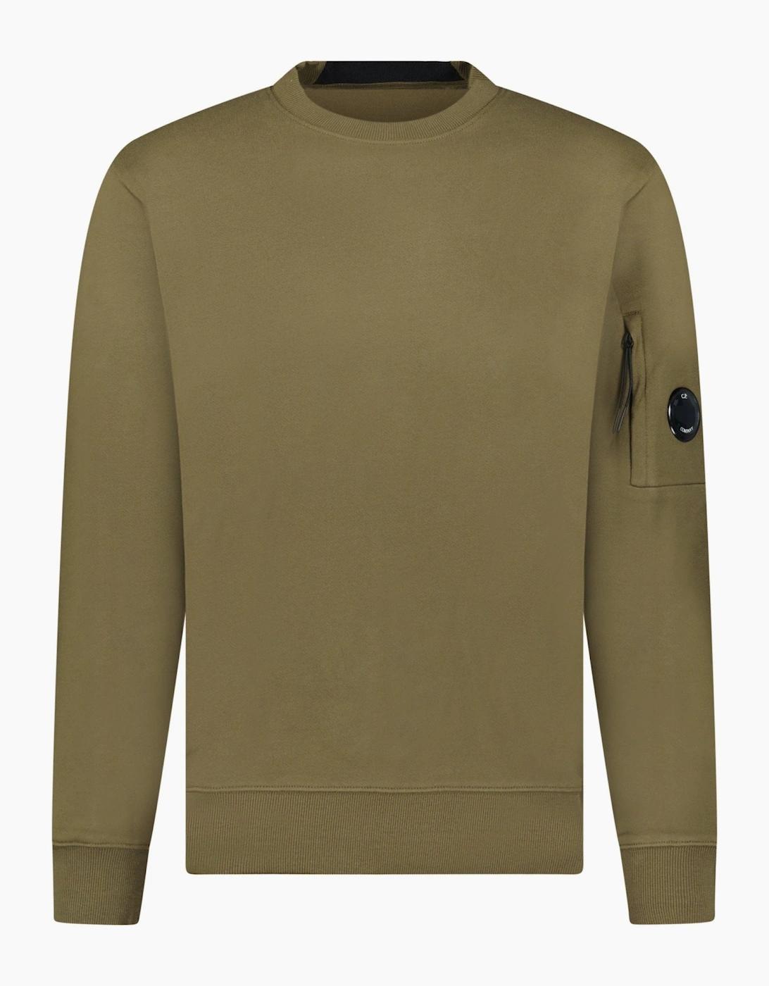 CP Company Diagonal Raised Lens Sweatshirt Khaki
