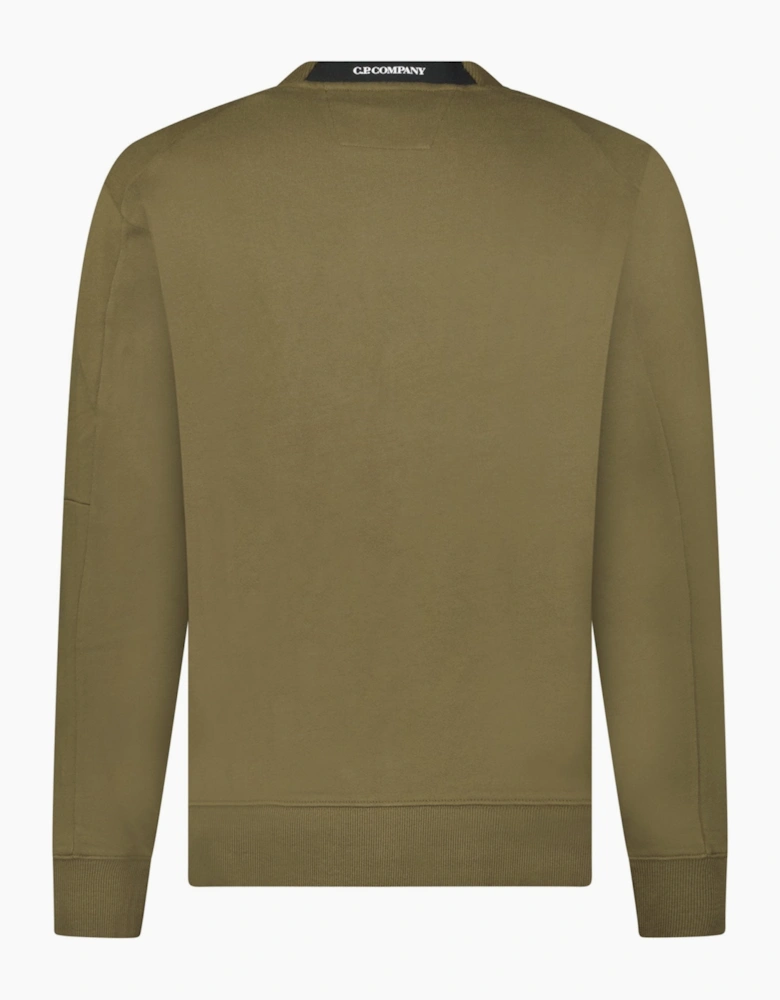 CP Company Diagonal Raised Lens Sweatshirt Khaki