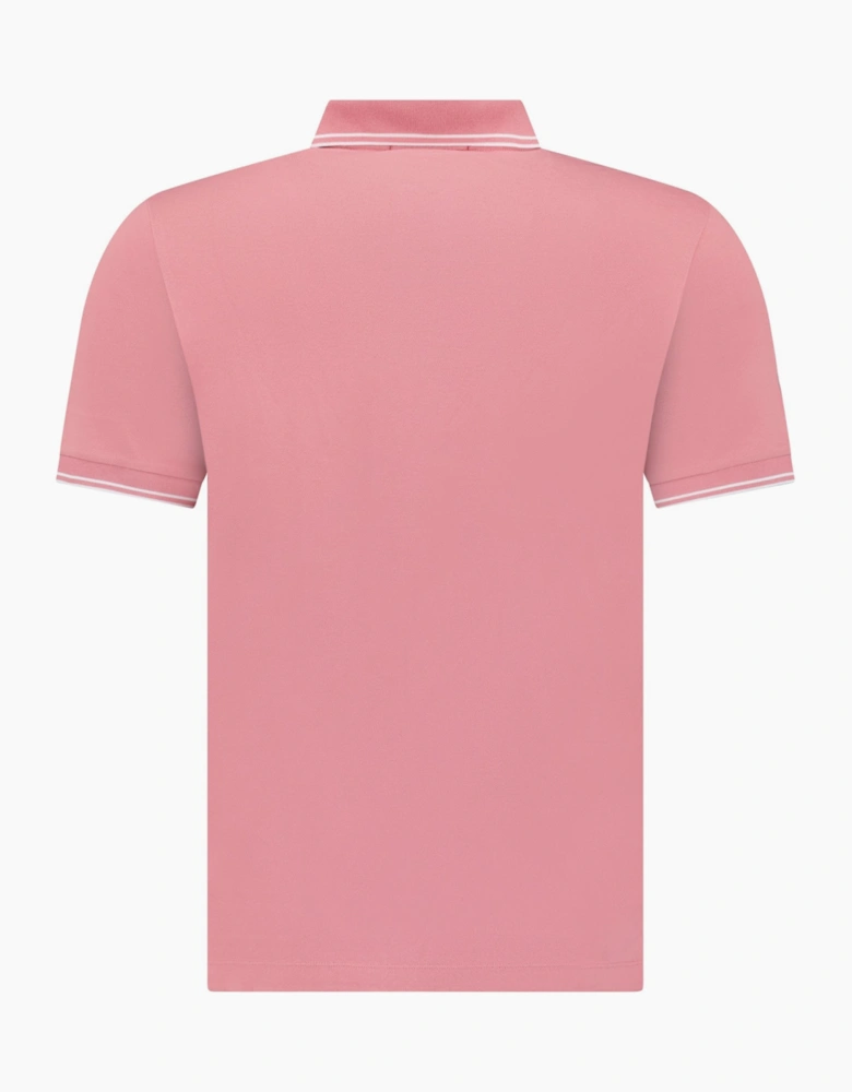 Stone Island Compass Logo Polo Pink