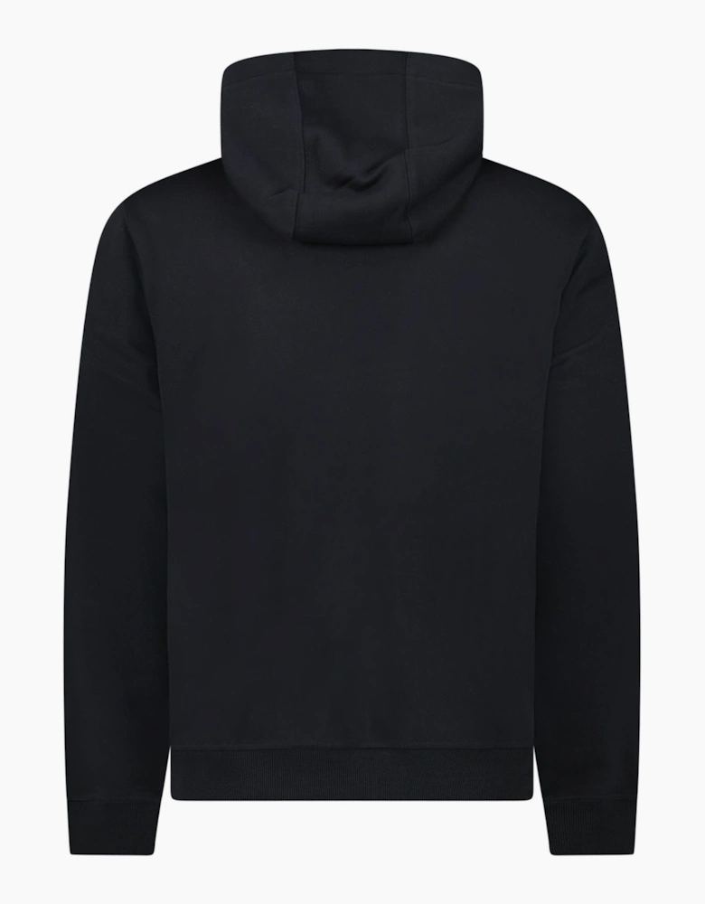 Burberry Logo Embroidered Hoodie Black