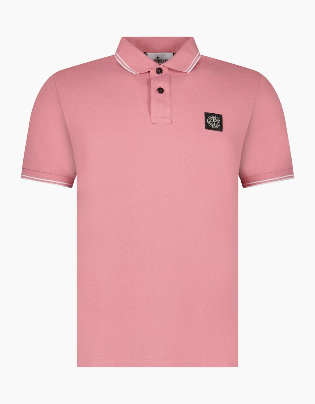 Stone Island Men's Stone Island Compass Logo Polo Pink