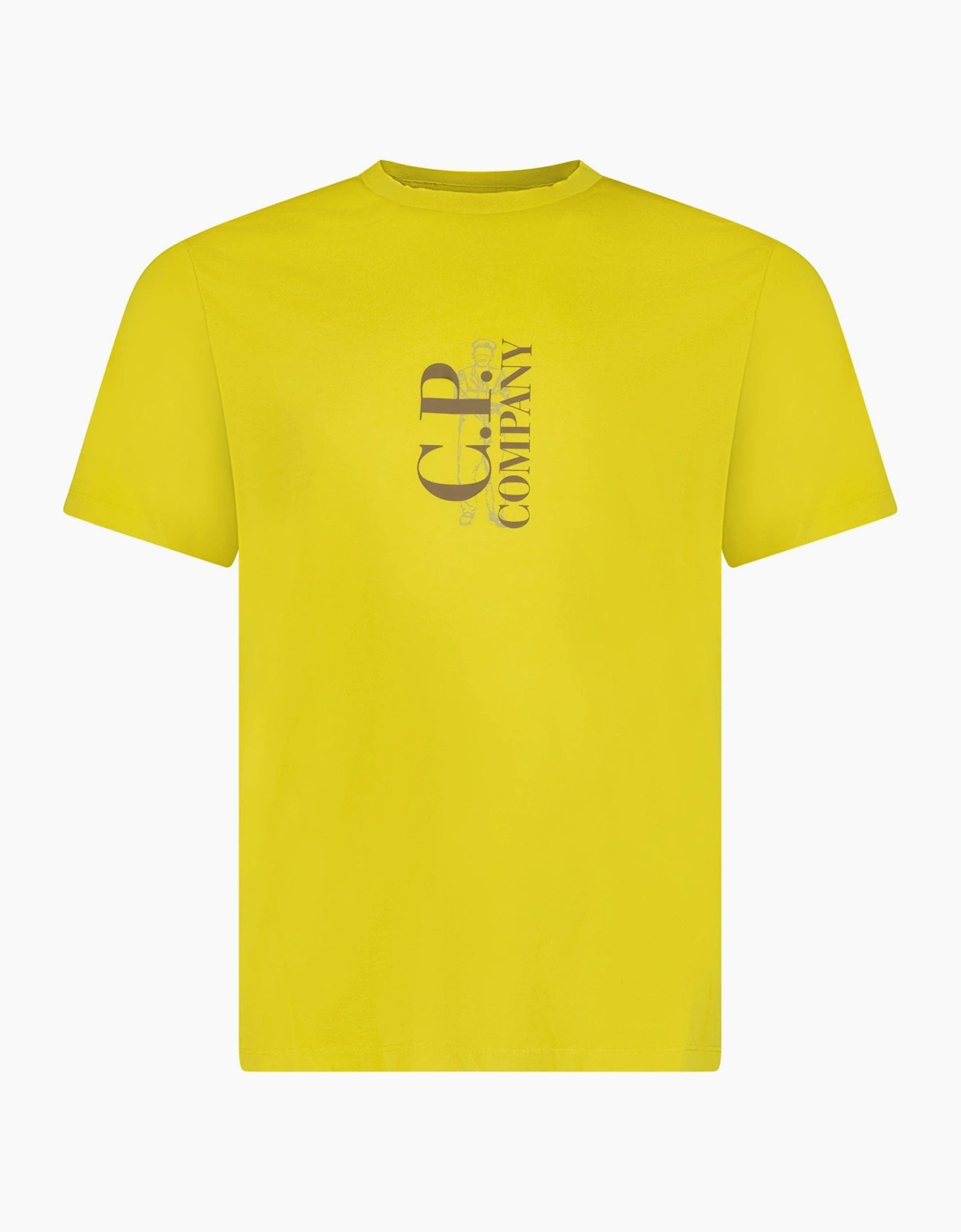 CP Company Vertical Print T-Shirt Antique Moss
