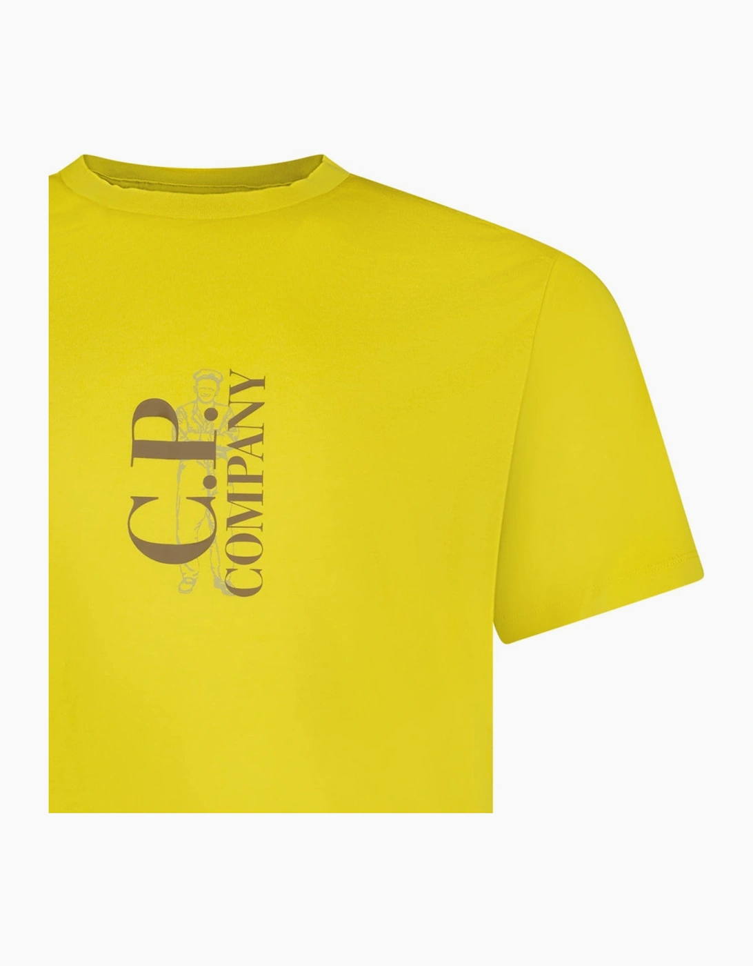 CP Company Vertical Print T-Shirt Antique Moss