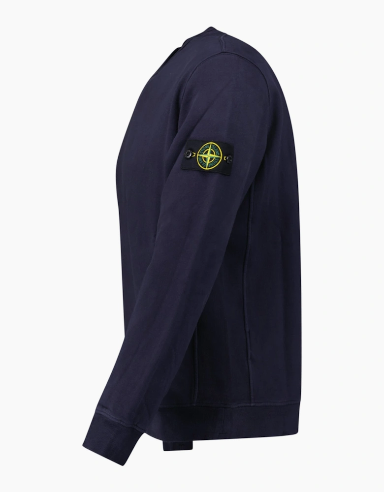 Stone Island Brushed Organic Cotton Sweatshirt Dark Blue