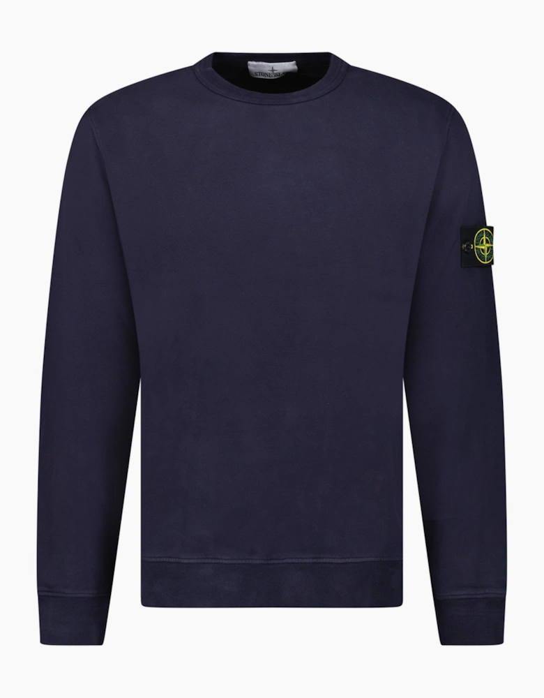 Stone Island Brushed Organic Cotton Sweatshirt Dark Blue