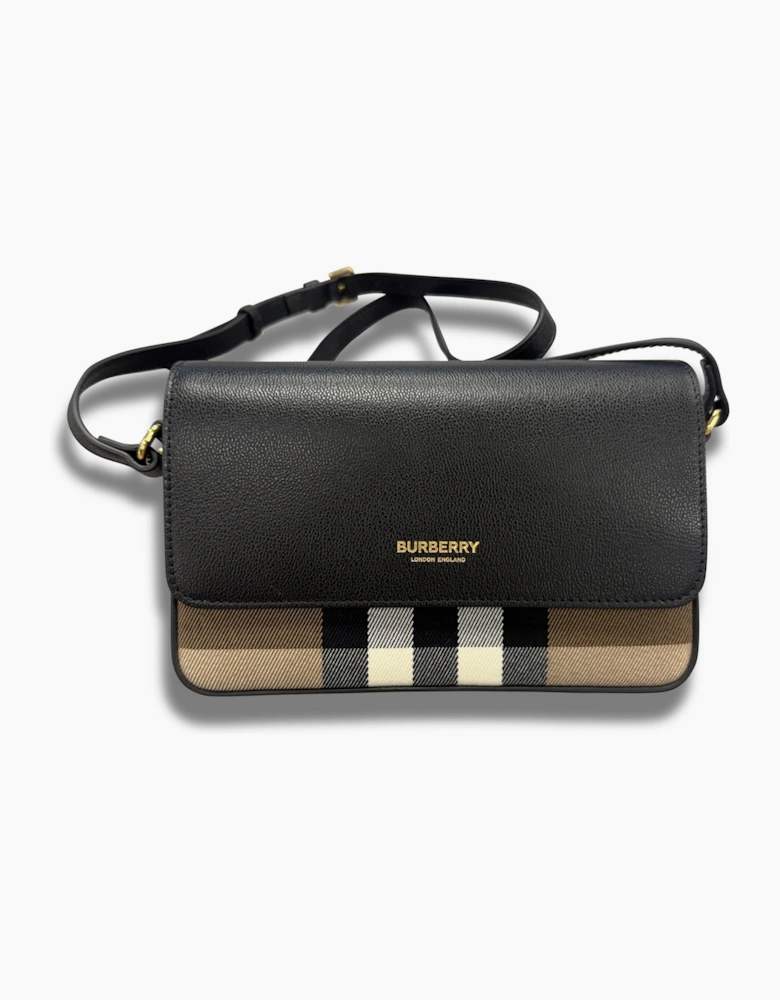 Burberry 'New Hampshire' Leather Shoulder Bag Black