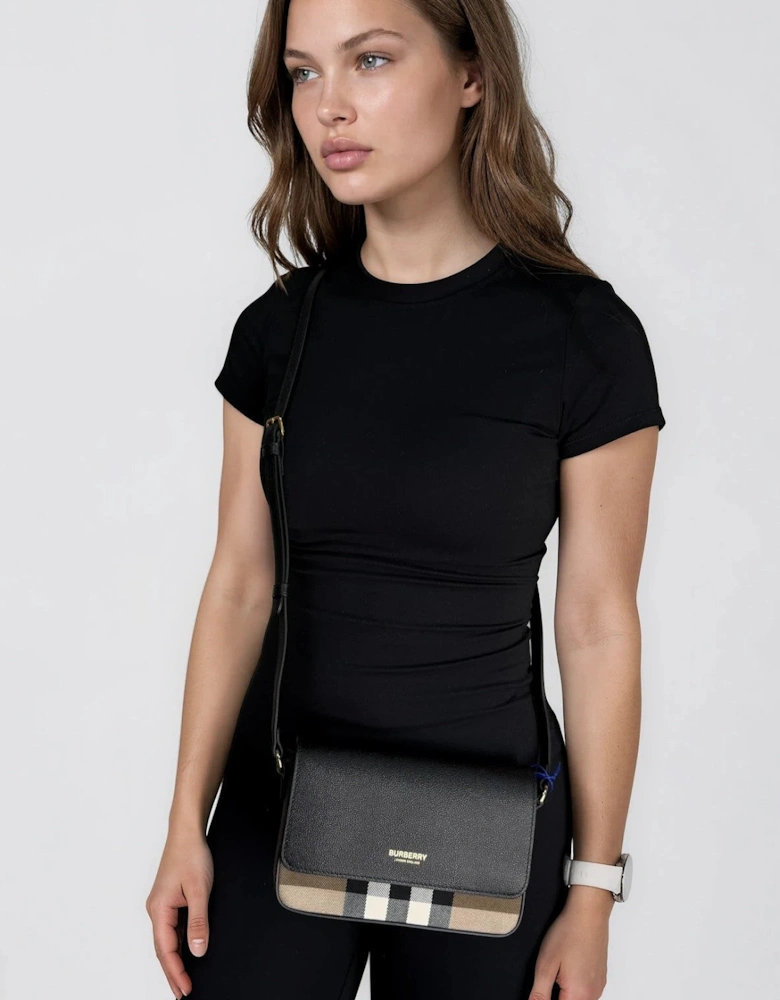 Burberry 'New Hampshire' Leather Shoulder Bag Black