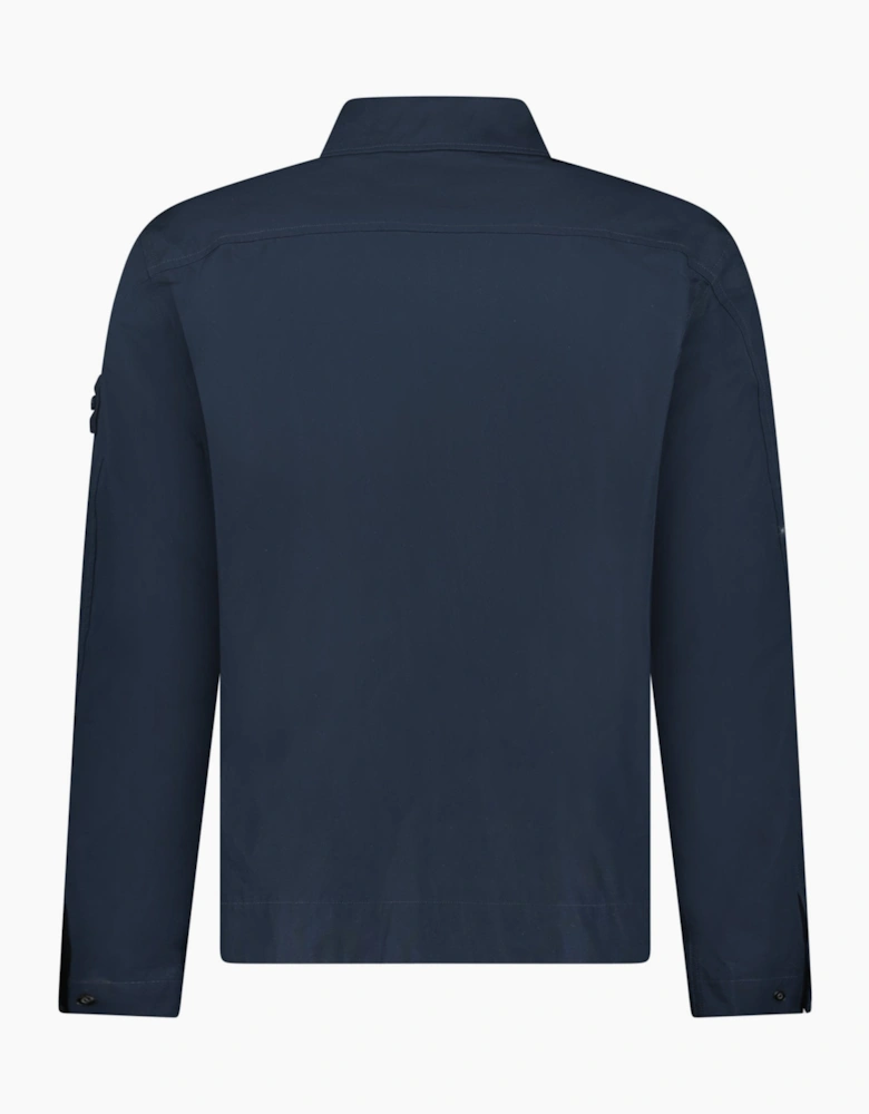 Stone Island Ghost Zip-Up Overshirt Navy
