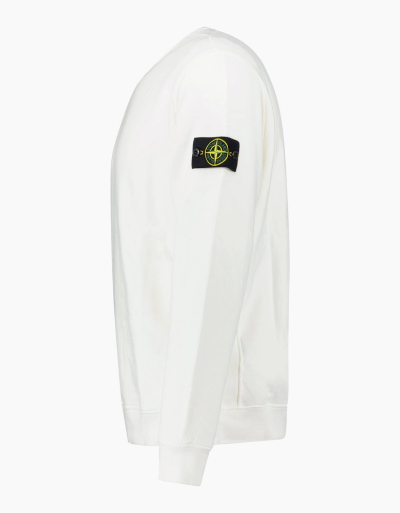 Stone Island Brushed Organic Cotton Sweatshirt Ivory