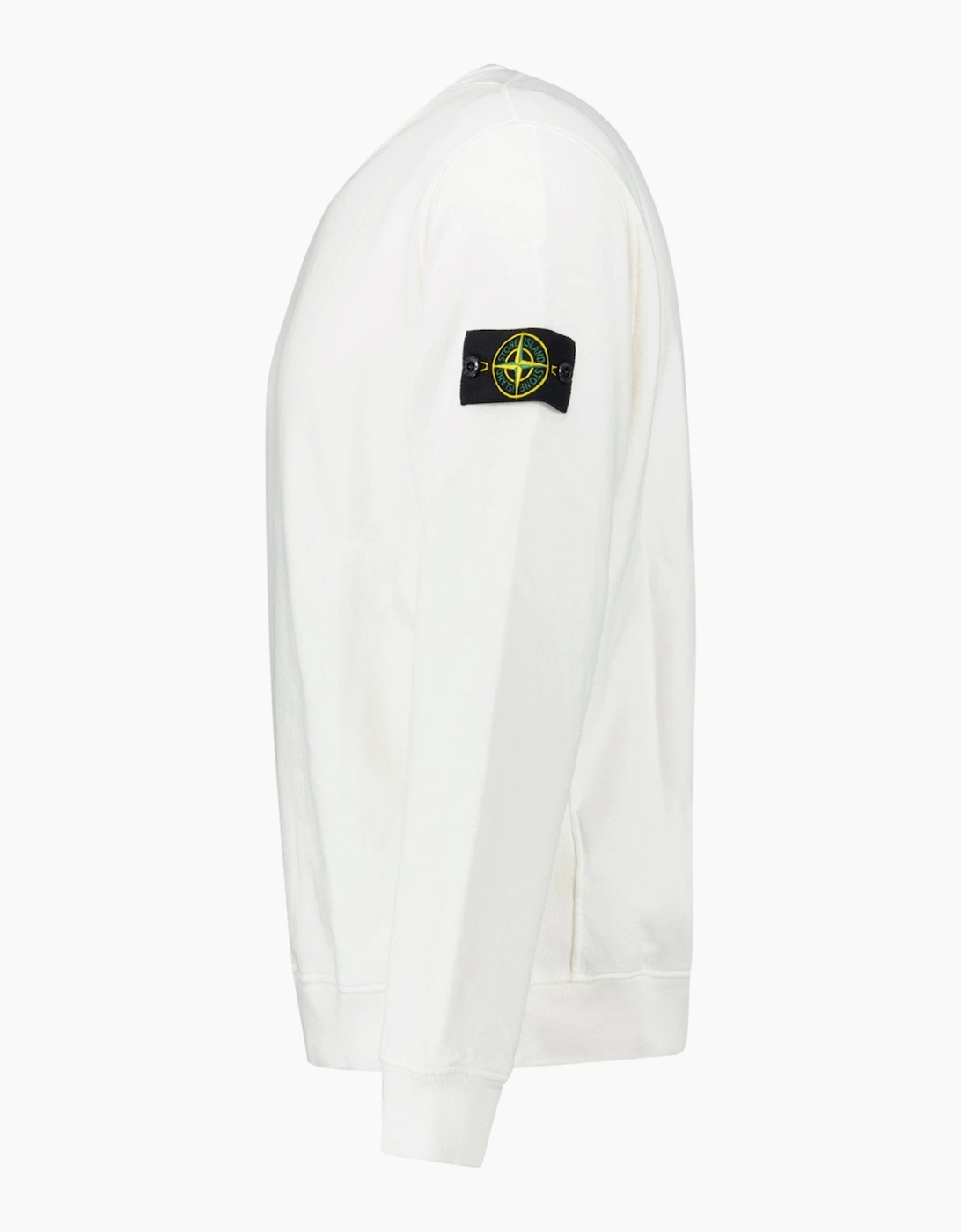 Stone Island Brushed Organic Cotton Sweatshirt Ivory