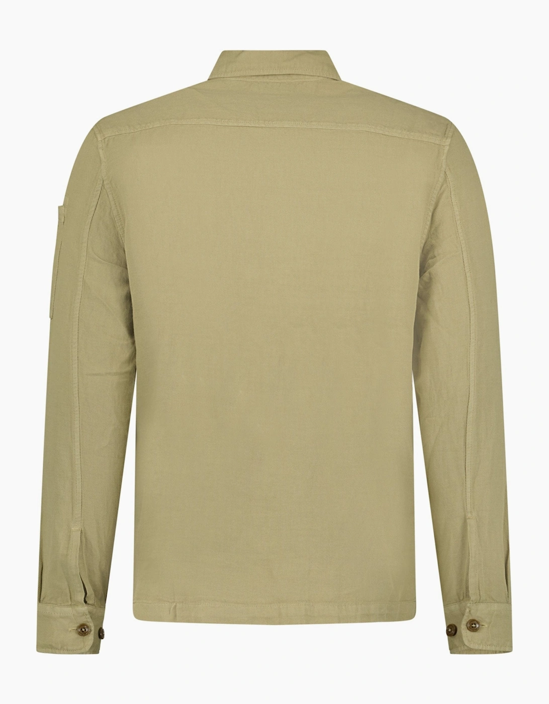 CP Company Broken Linen/Cotton Overshirt Beige
