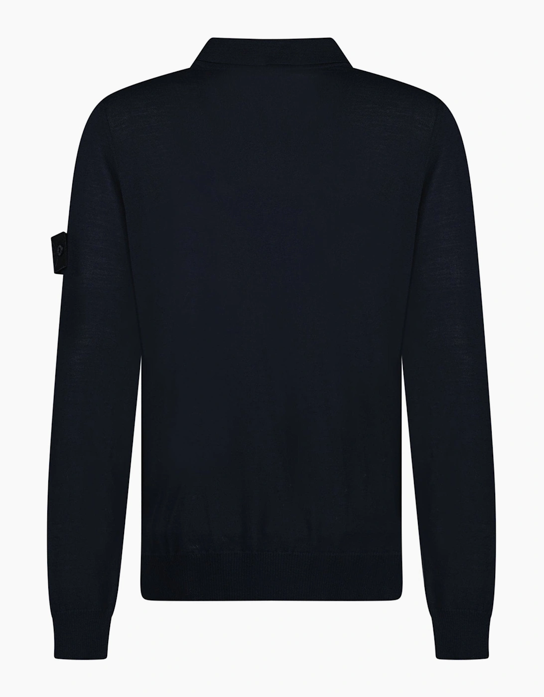 Stone Island Ghost Wool Polo Shirt Navy