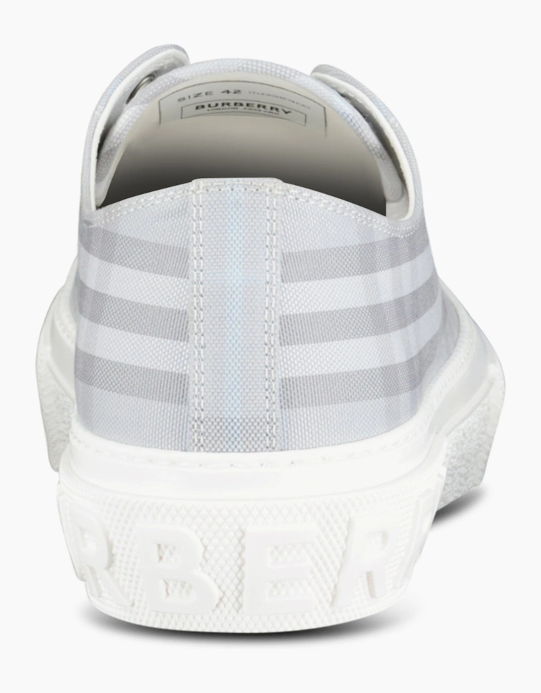 Burberry 'Jack Low' Check Trainers Grey