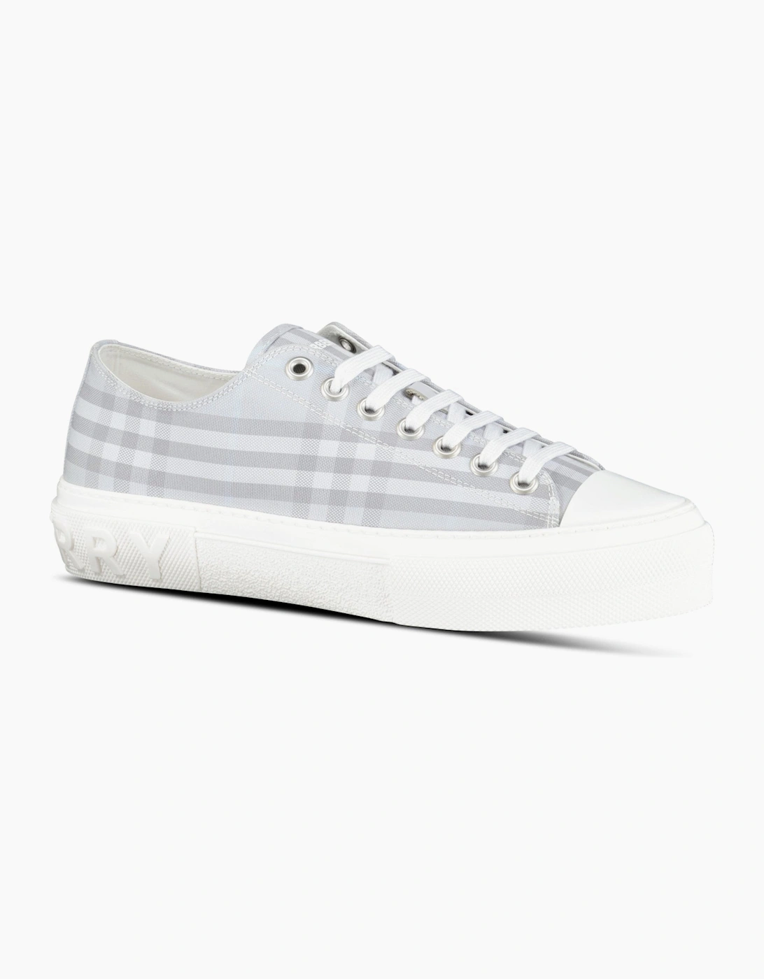 Burberry 'Jack Low' Check Trainers Grey