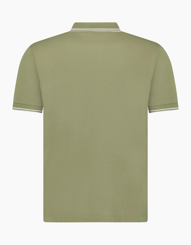Stone Island Compass Logo Polo Olive