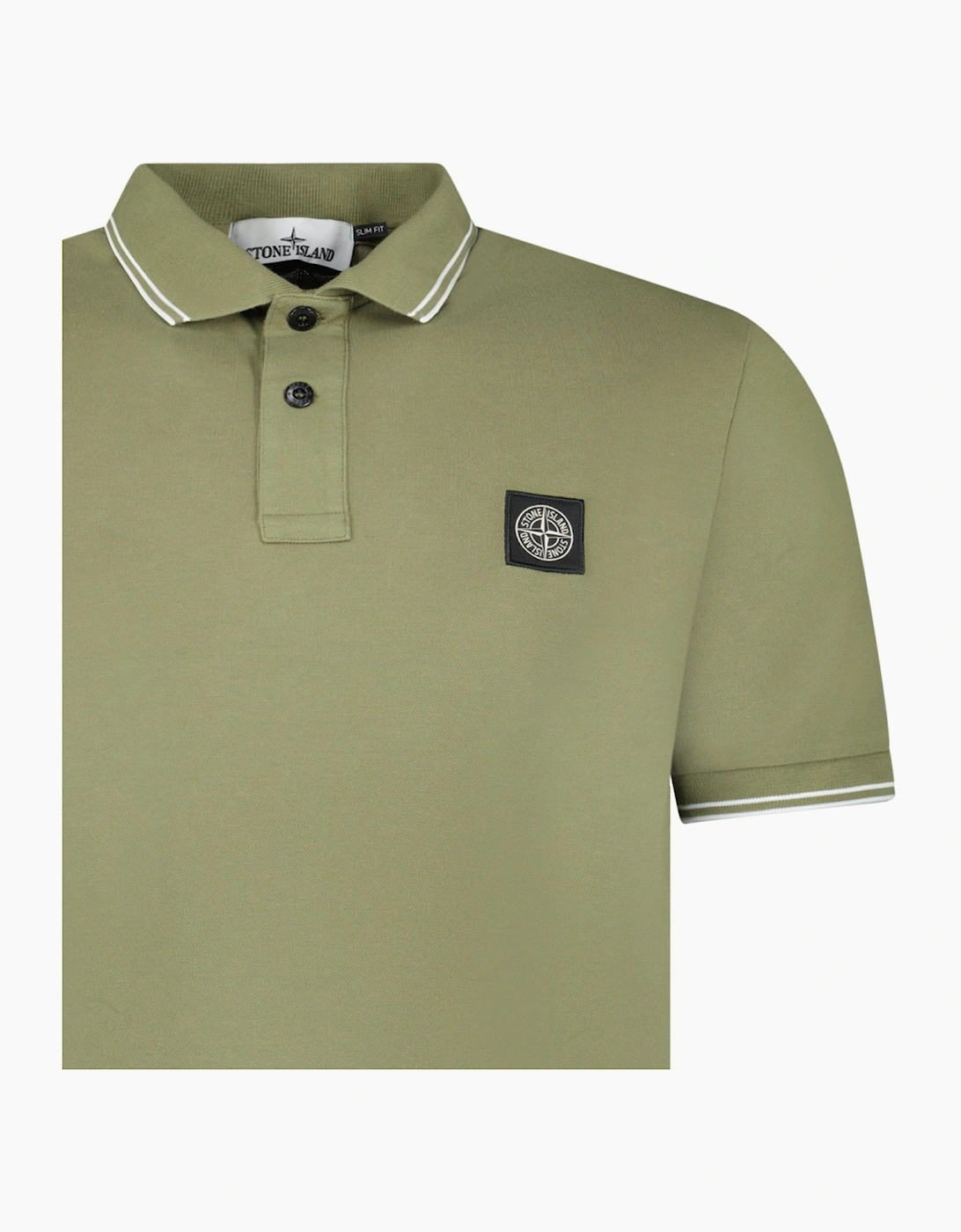 Stone Island Compass Logo Polo Olive
