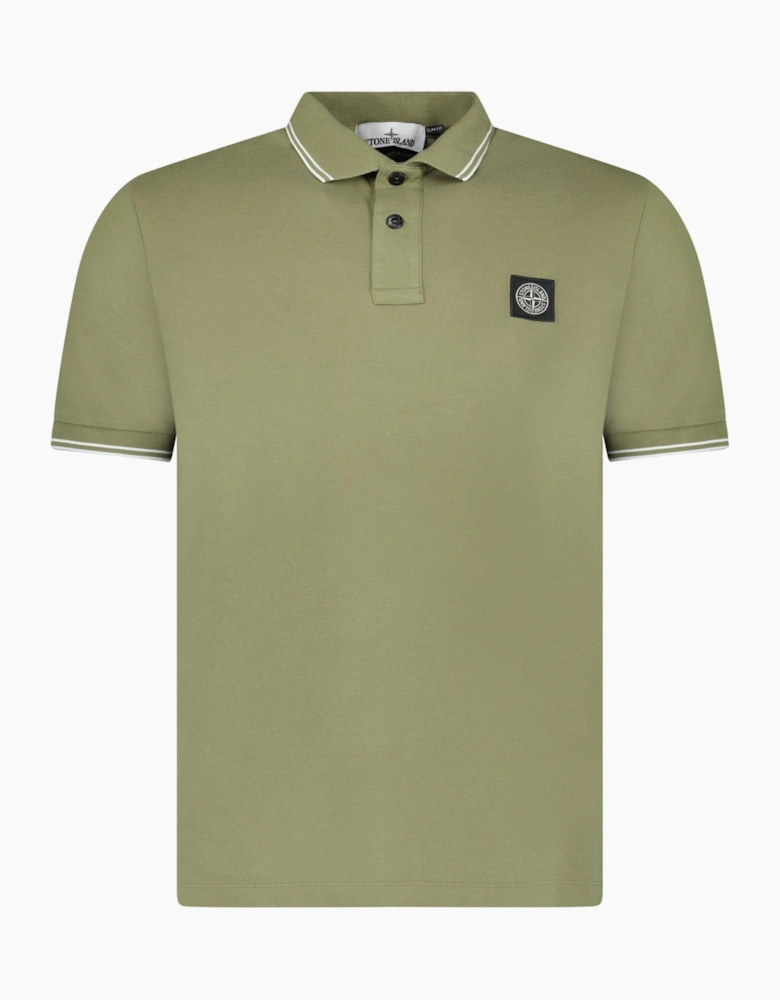 Stone Island Compass Logo Polo Olive