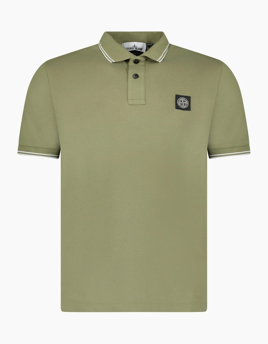 Stone Island Compass Logo Polo Olive