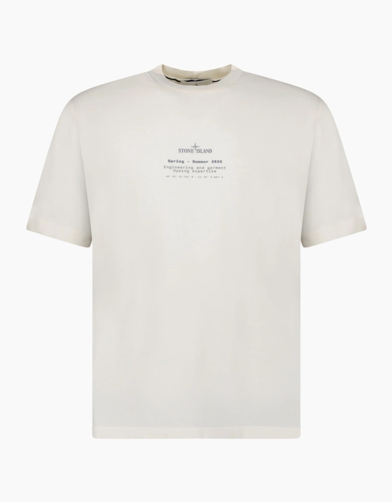 Stone Island Organic Cotton Stone Print T-Shirt Ivory
