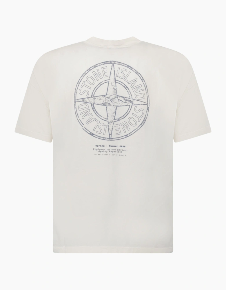 Stone Island Organic Cotton Stone Print T-Shirt Ivory