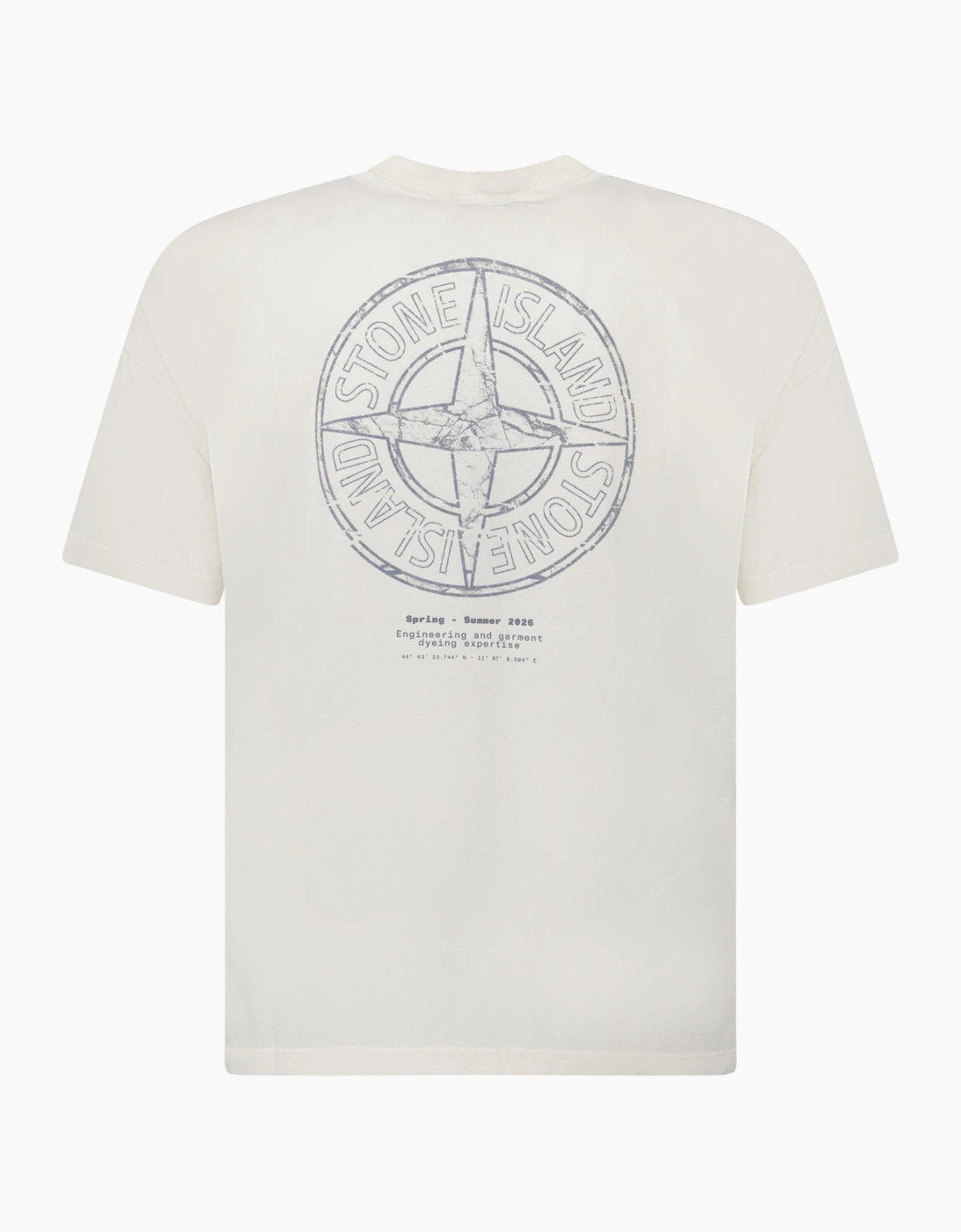 Stone Island Organic Cotton Stone Print T-Shirt Ivory