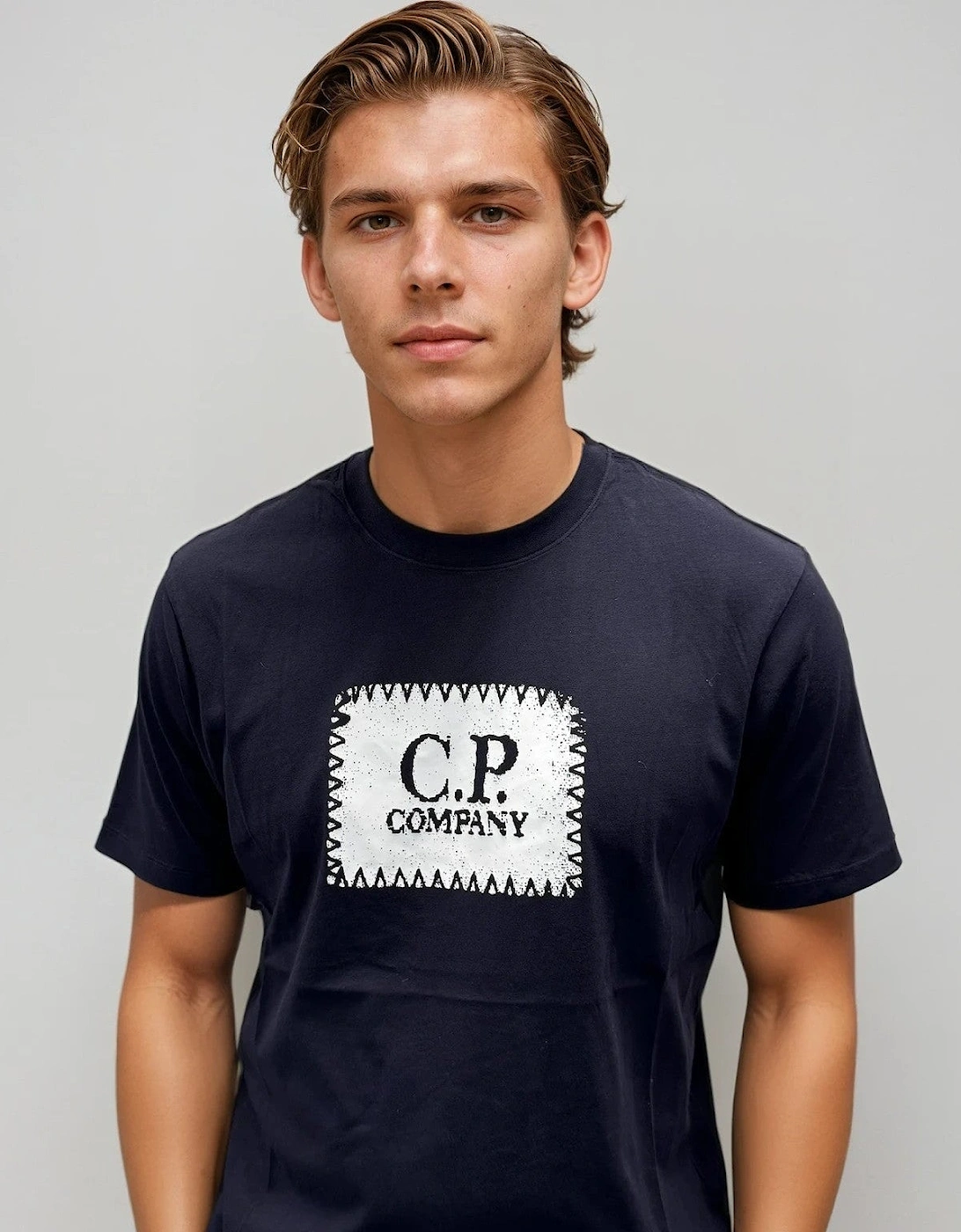 CP Company Stitch Print T-Shirt Navy