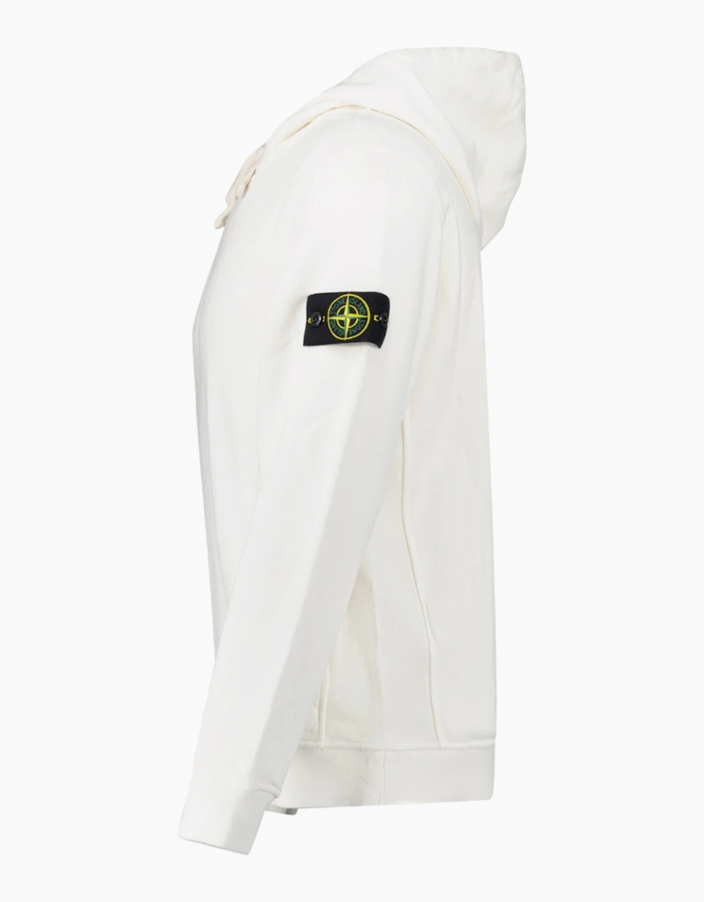 Stone Island Brushed Organic Cotton Hoodie Ivory