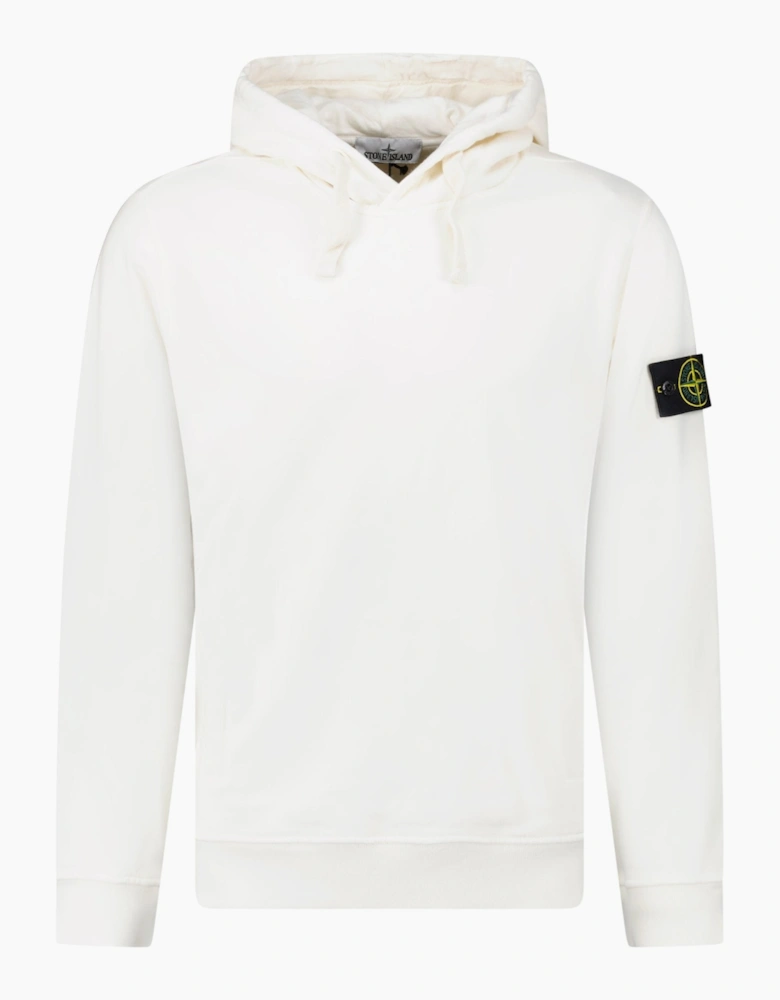 Stone Island Brushed Organic Cotton Hoodie Ivory