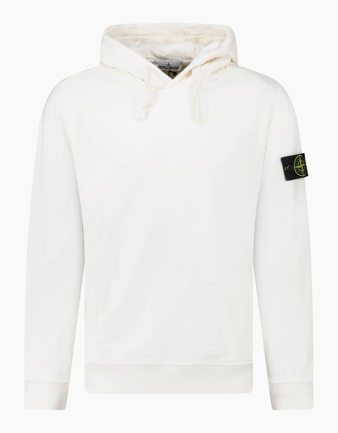 Stone Island Brushed Organic Cotton Hoodie Ivory