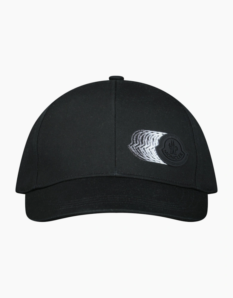 Moncler Logo Patch Cap Black
