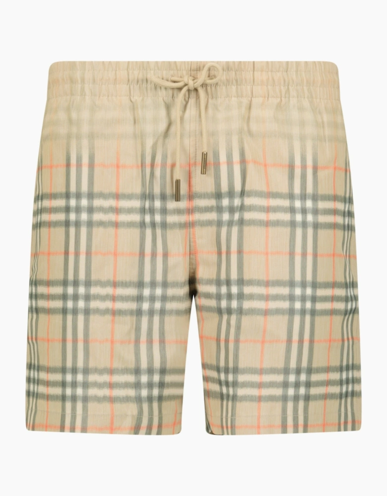 Burberry Gradient Check Swim Shorts Beige