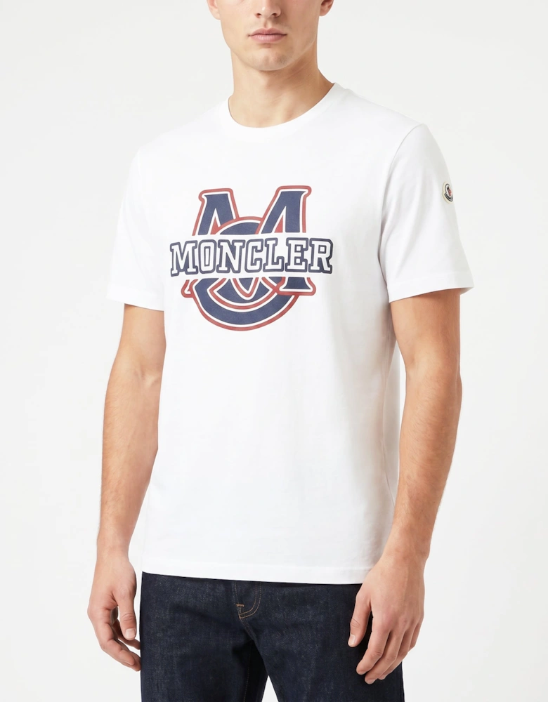 Moncler Logo Print T-Shirt White