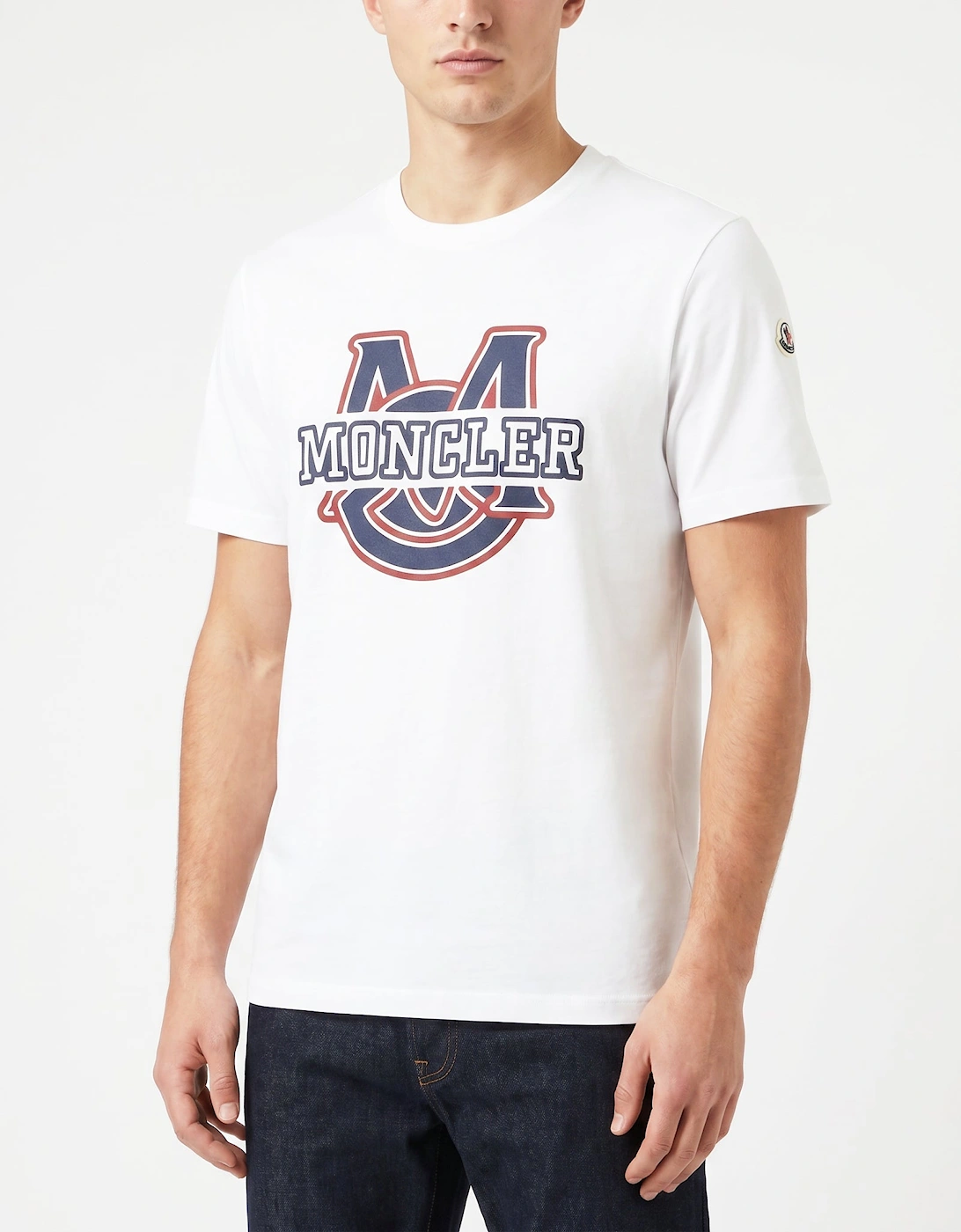 Moncler Logo Print T-Shirt White