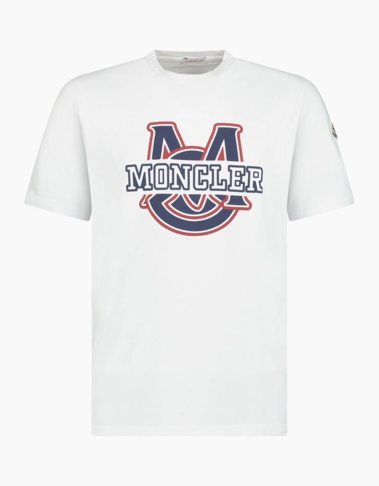 Moncler Logo Print T-Shirt White